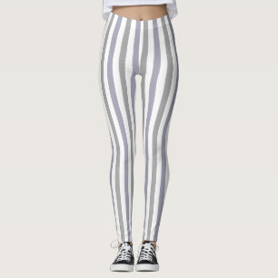 gray lilac stripes leggings