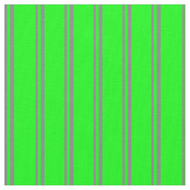 Gray & Lime Striped/Lined Pattern Fabric (Close Up)