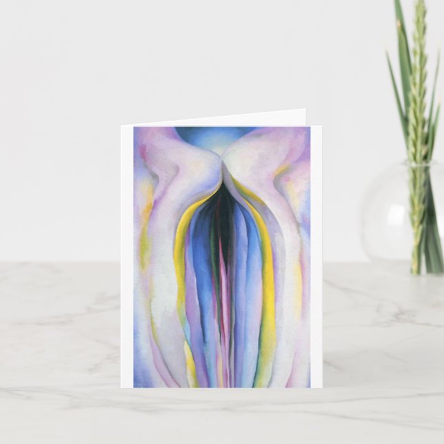 Gray Line, Georgia O'Keeffe,  Card (Front)