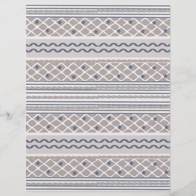 Gray Line Pattern paper: (Front)