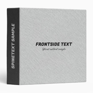 Gray Linen Burlap Fabric Look Black Accents Binder