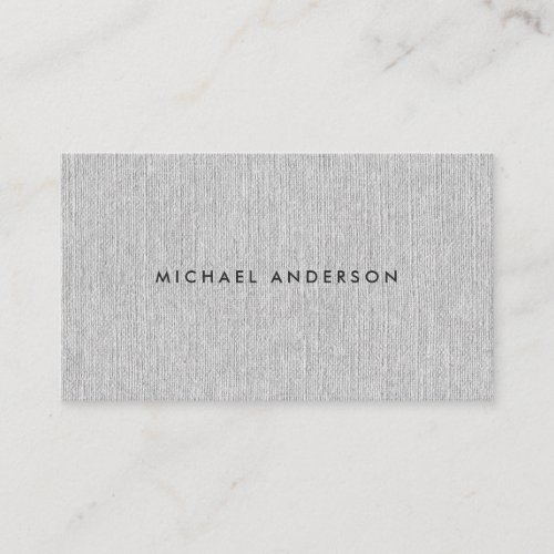 Gray linen business cards _ printed texture