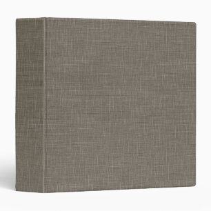 Gray Linen Cloth Texture Look Blank Simple 3 Ring Binder