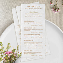 Gray Linen Esthetician Spa Price List Service Menu