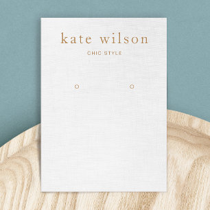 Gray Linen (image) Earring Display Card