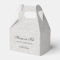 Gray linen Simple Script Hangover Recovery Kit