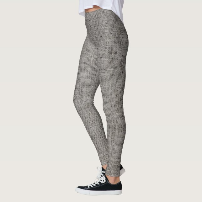 Gray Linen Texture  Leggings (Left)