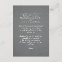 Gray Lines Photo Prayer Enclosure Card | Zazzle