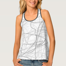 Gray lines tank top