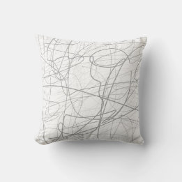 Gray lines Throw Pillow