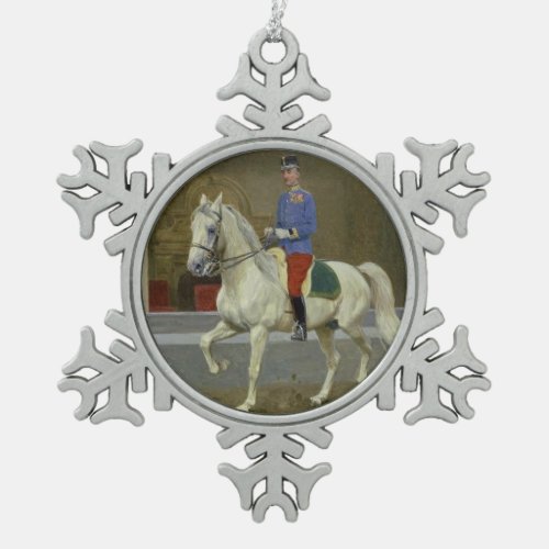 Gray Lipizzan Stallion Christmas Ornament