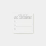 Gray Little List Of Big Gratitude Post-it Notes