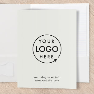 Gray Logo Business Corporate Modern Minimalist Pocket Folder