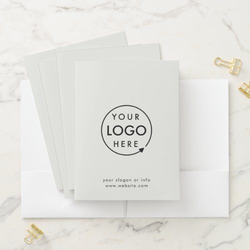 Gray Logo  Business Corporate Modern Minimalist Pocket Folder