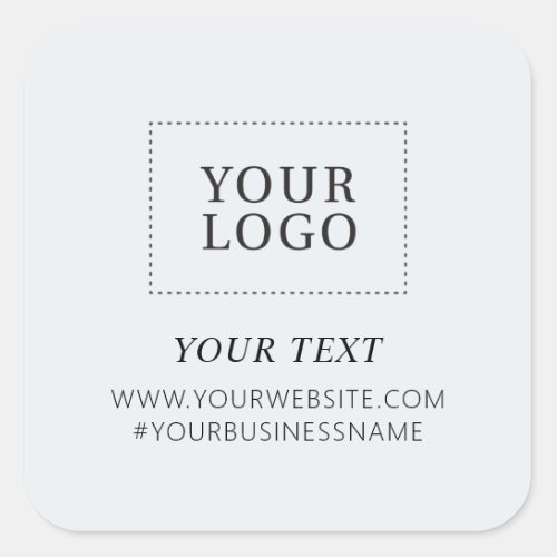 Gray Logo Business Thank you Custom Package Square Sticker