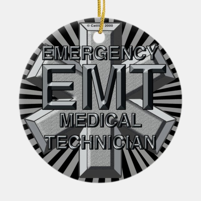 Gray Logo  EMT Ornament (Front)