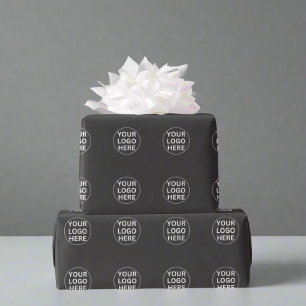 Gray Logo l Corporate Business Branded Gifts  Wrapping Paper