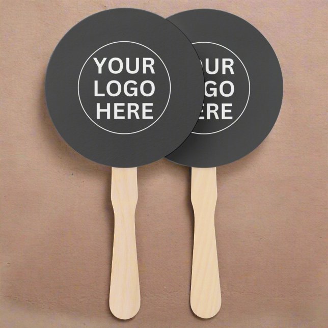 Gray Logo l Promotional Company Event  Hand Fan (Creator Uploaded)