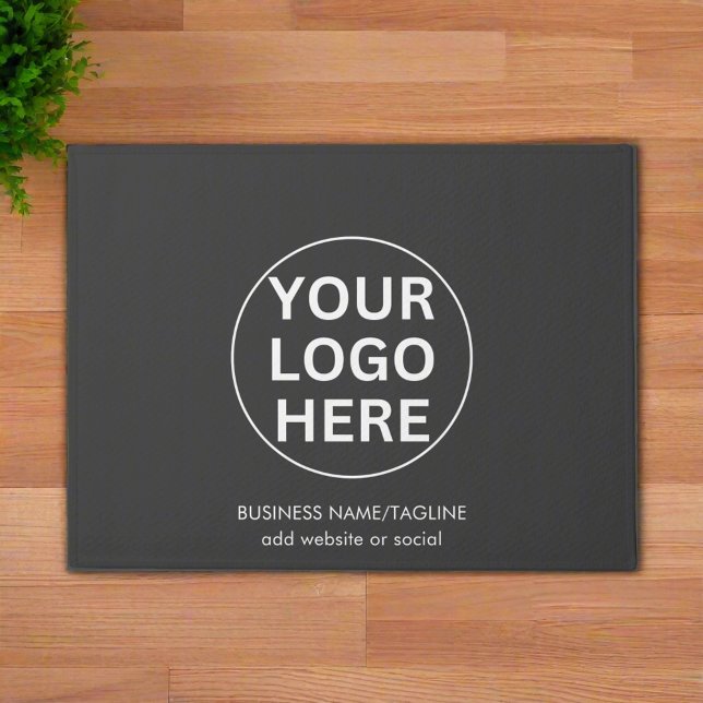 Gray logo l Welcome Promotional Branded Business  Doormat (Creator Uploaded)