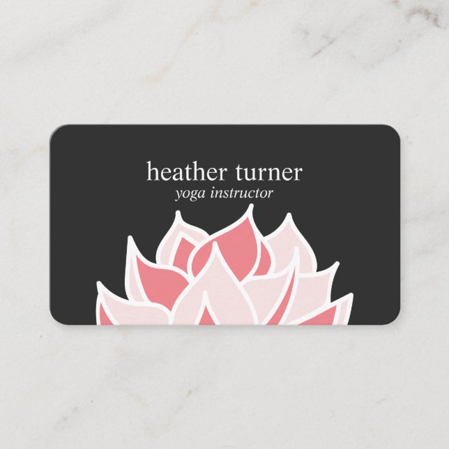 Gray Lotus QR CODE wellness spa massage yoga   Business Card (Front)