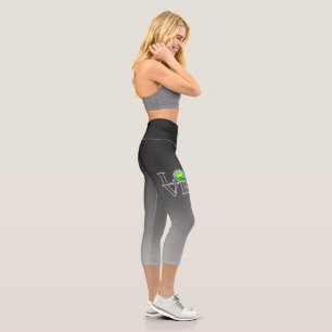Gray Love Disc Golf Yoga Pants