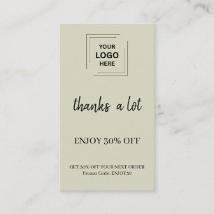 Gray Loyalty Rewards Customer Appreciation Discount Card