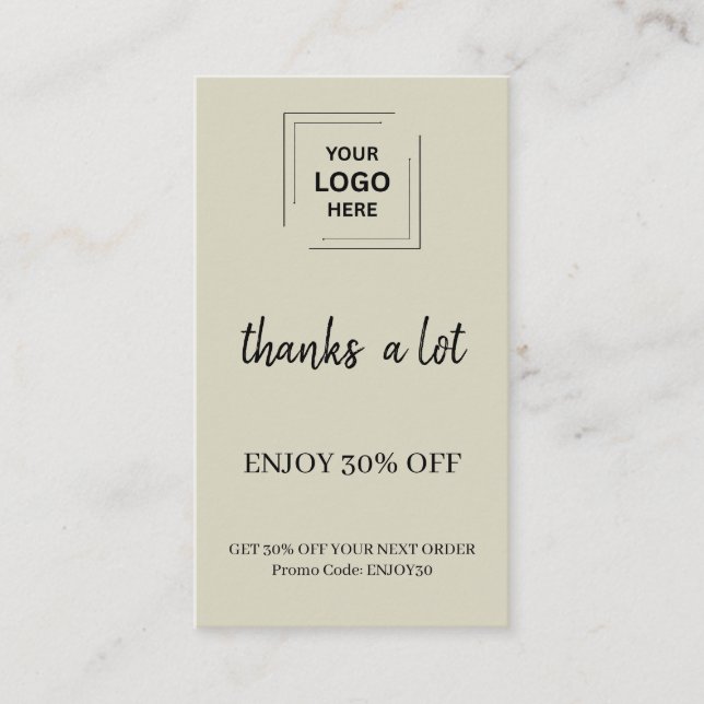 Gray Loyalty Rewards Customer Appreciation Discount Card (Front)