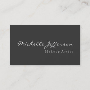 Gray Makeup Artist Script Profession Business Card