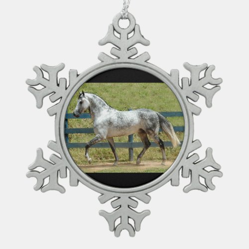 Gray Mangalarga Stallion Christmas Ornament