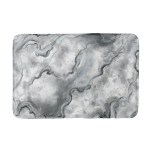 Gray Marble Bath Mat Rug
