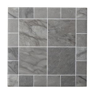 Gray marble ceramic big and small tiles