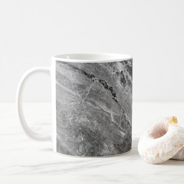 Gray marble coffee mug (With Donut)