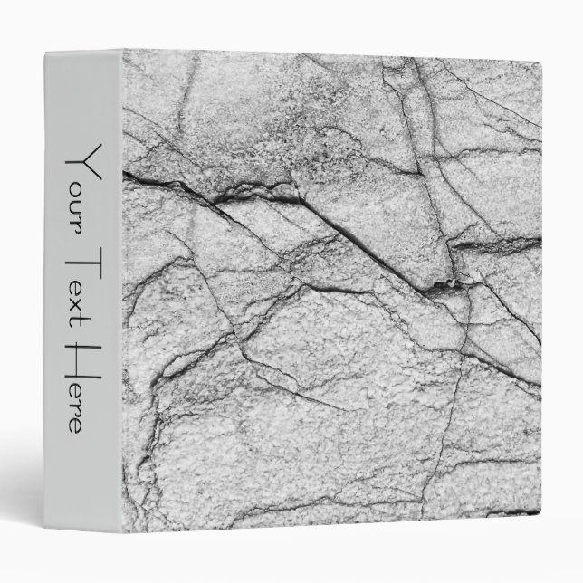 Gray Marble Dappled Concrete 3 Ring Binder (Front/Spine)