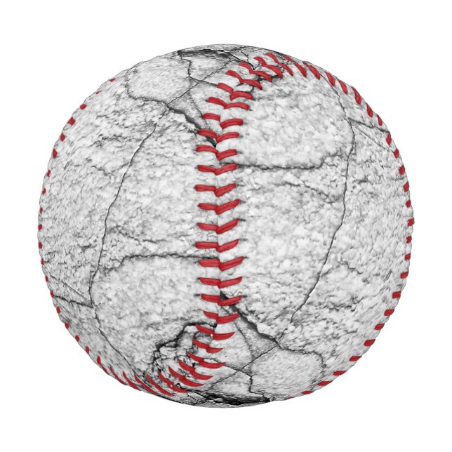 Gray Marble Dappled Concrete Baseball (Angled)