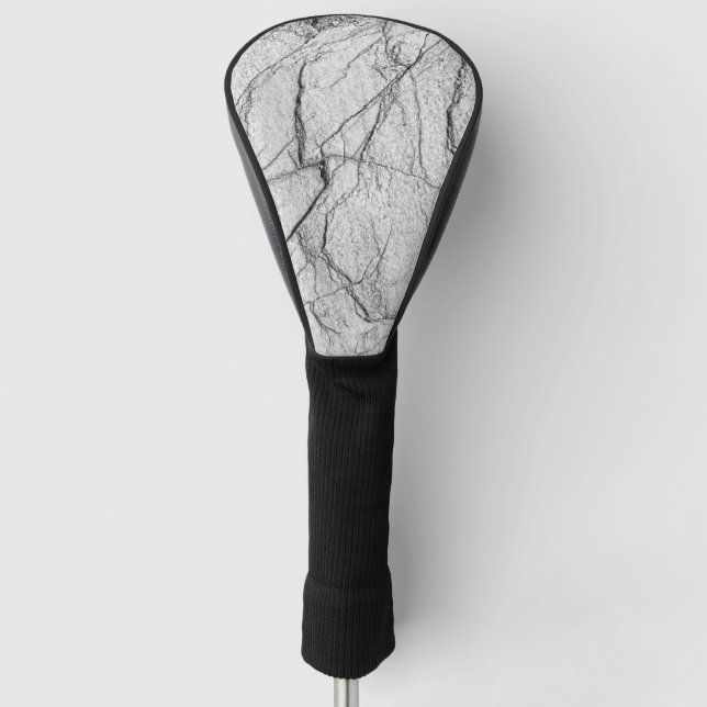 Gray Marble Dappled Concrete Golf Head Cover (Front)