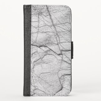 Gray Marble Dappled Concrete iPhone X Wallet Case