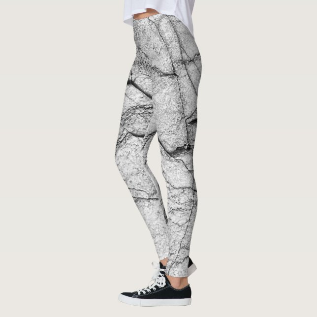 Gray Marble Dappled Concrete Leggings (Left)