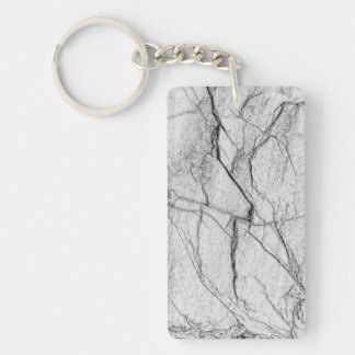 Gray Marble Dappled Concrete Look Keychain