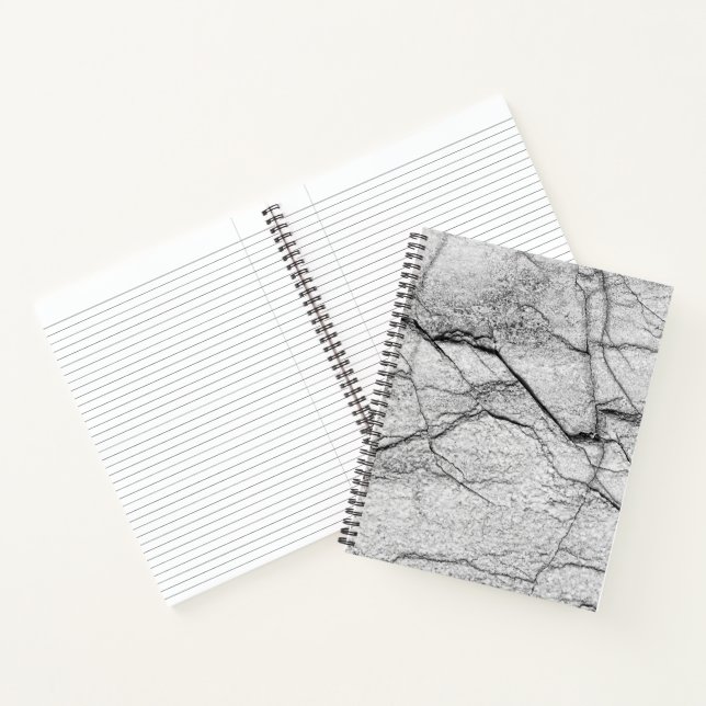 Gray Marble Dappled Concrete Notebook (Inside)