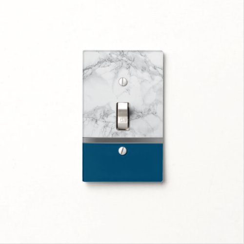 Gray Marble Design with DIY Background Color Light Switch Cover