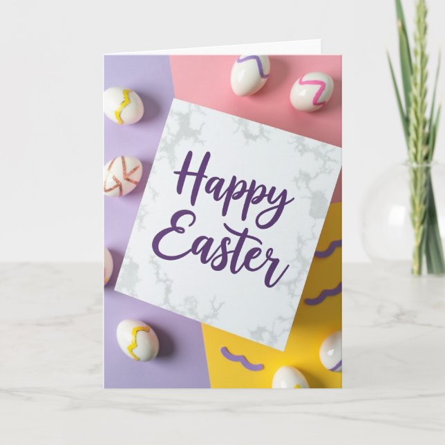 Gray Marble Easter Card (Front)