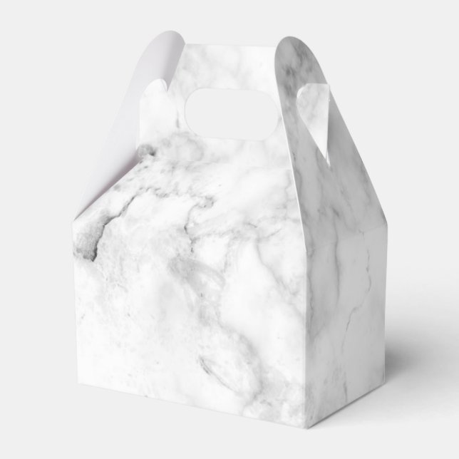 Gray marble favor box (Front Side)