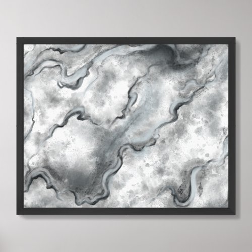 Gray Marble Framed Art Print 