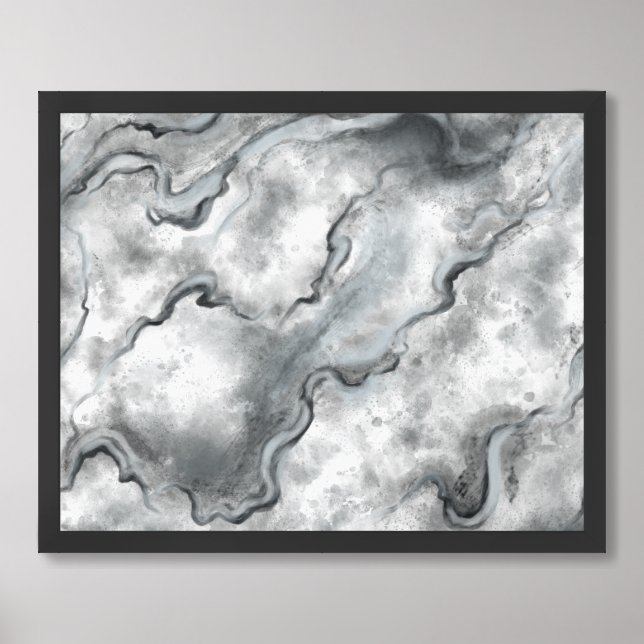 Gray Marble Framed Art Print  (Framed Front)