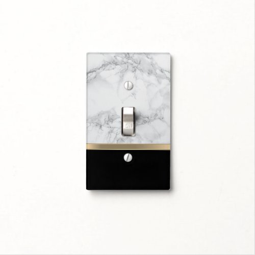 Gray Marble Gold Bar and DIY Background Color Light Switch Cover