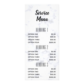 gray marble granite rose gold salon service menu