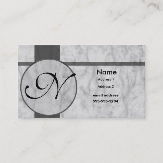 gray marble inlay business card