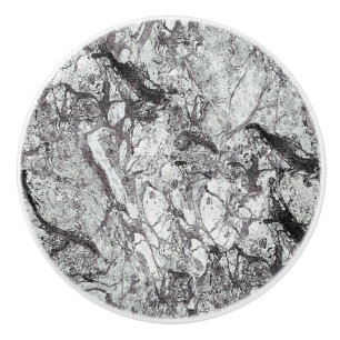 Gray Marble Look Ceramic Knob