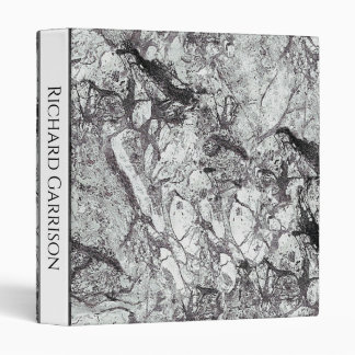 Gray Marble Look Custom Text 3 Ring Binder