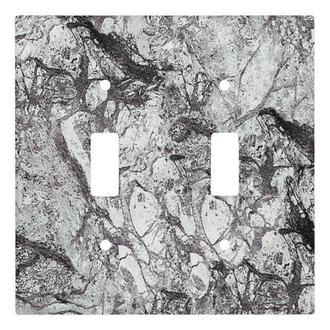 Gray Marble Look Light Switch Cover (Front)